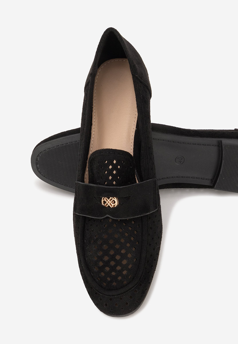 Černé dámské letní mokasíny Damaris