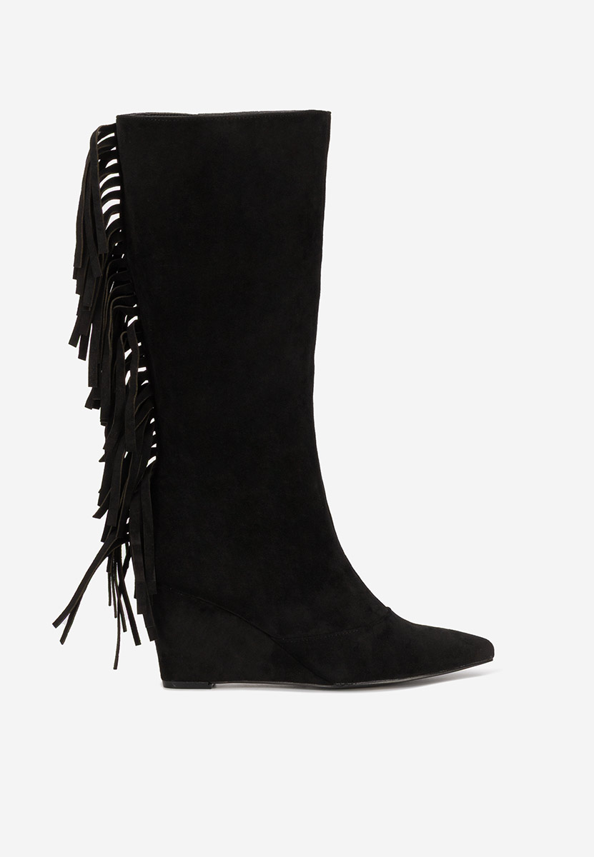 Černé dámské kozačky Milania