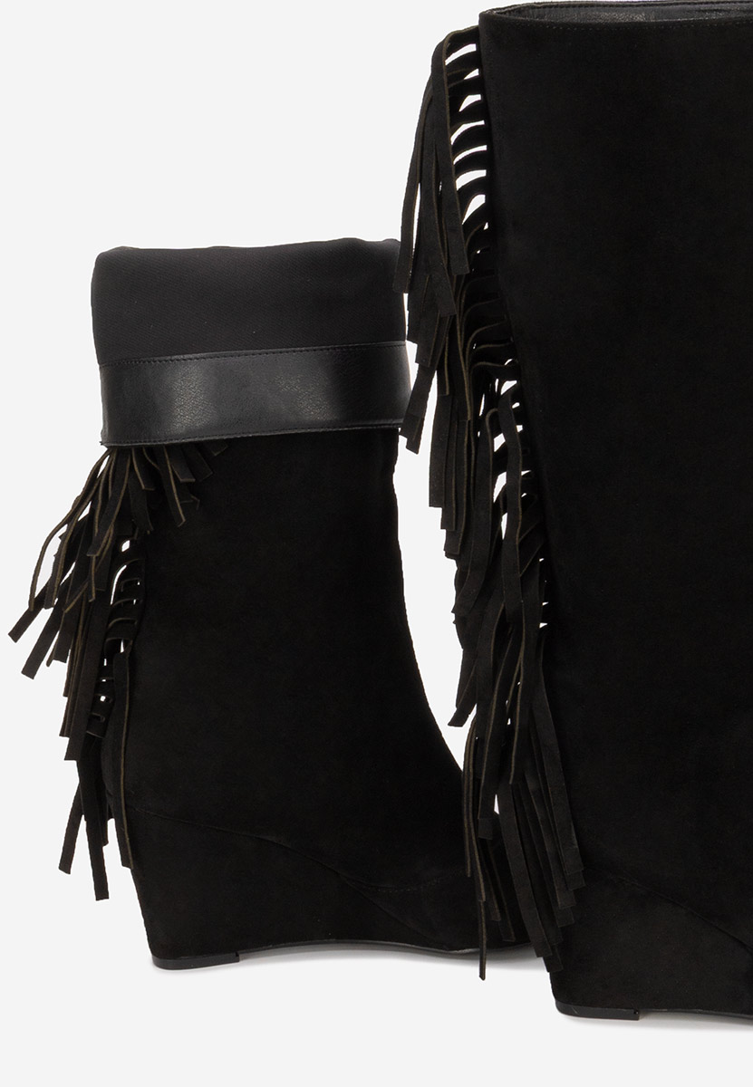 Černé dámské kozačky Milania