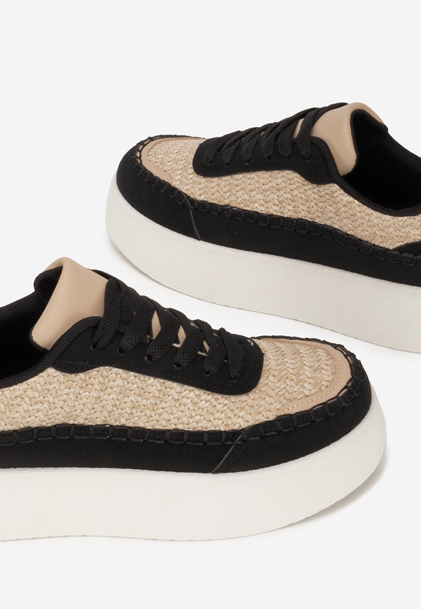 Černé dámské tenisky na klínku Cecila