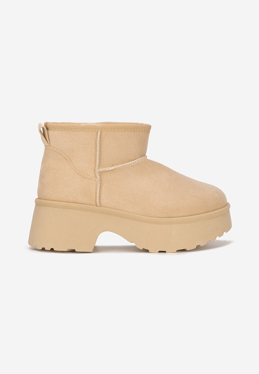 Béžové kotníkové zimní boty Tarnia