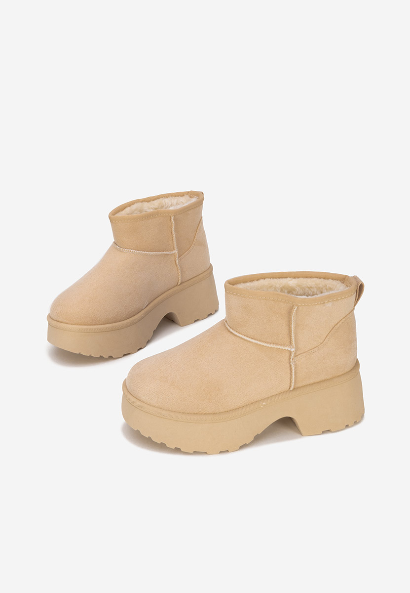 Béžové kotníkové zimní boty Tarnia