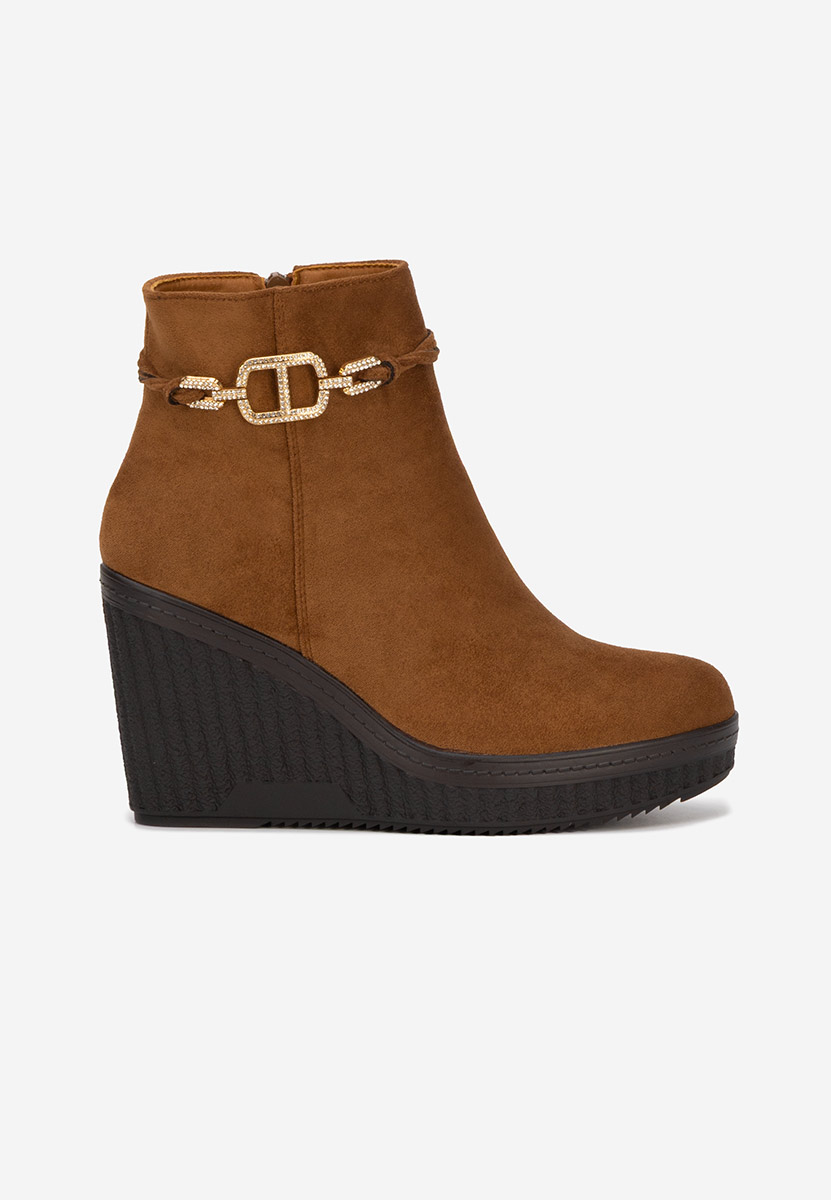 Camelové polokozačky na platformě Charlet V3