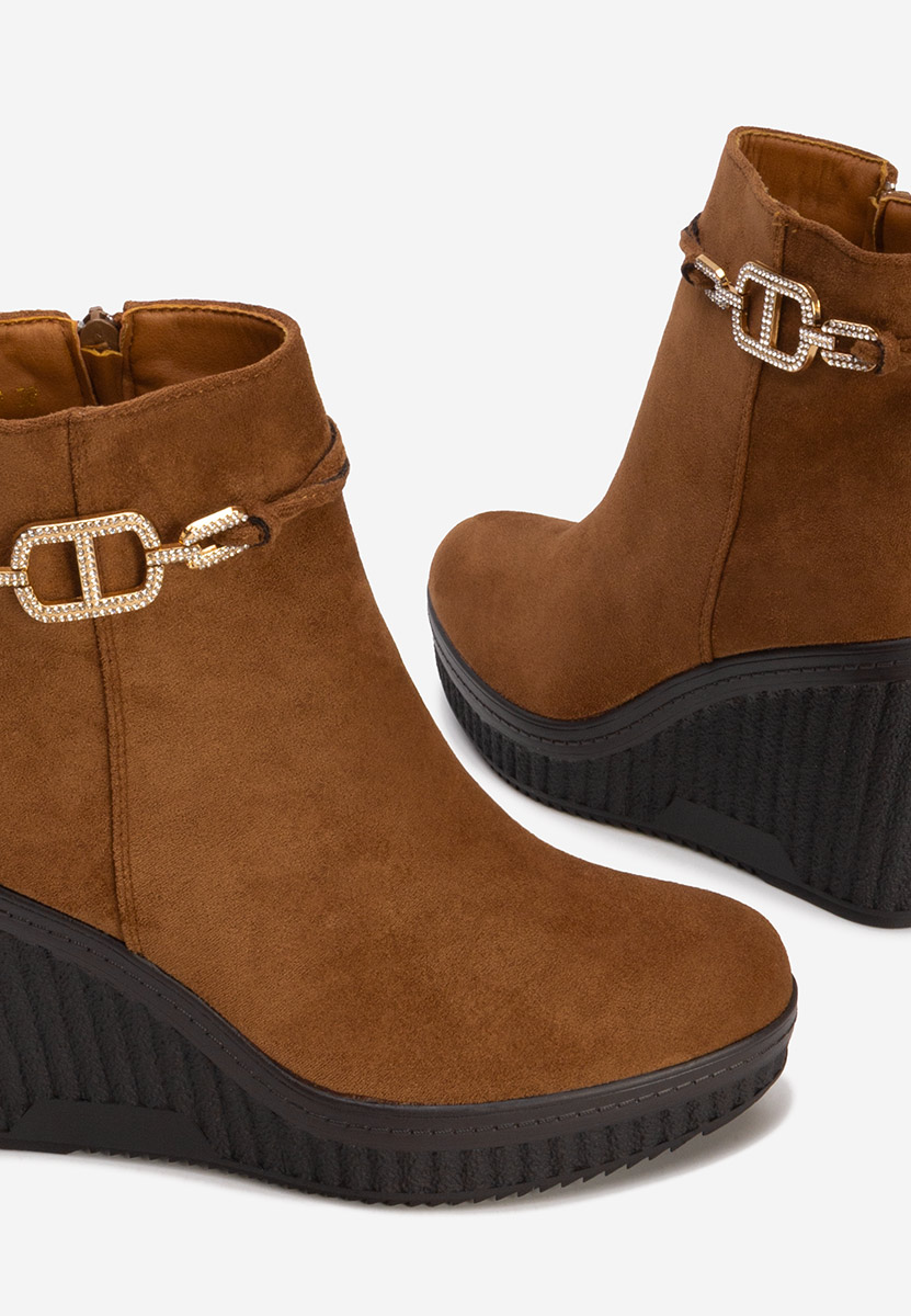 Camelové polokozačky na platformě Charlet V3