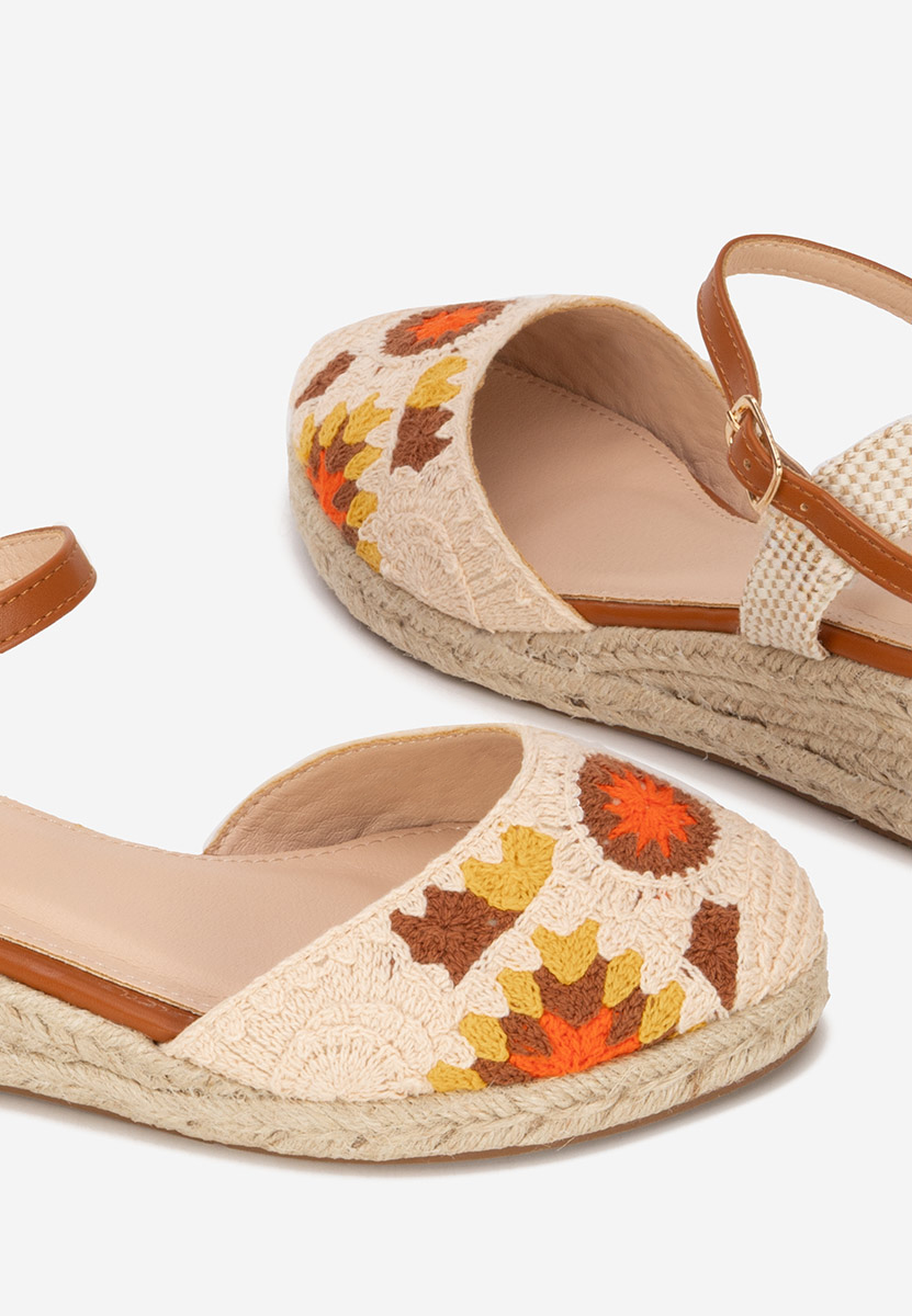 Béžové sandály espadrilky Elioth