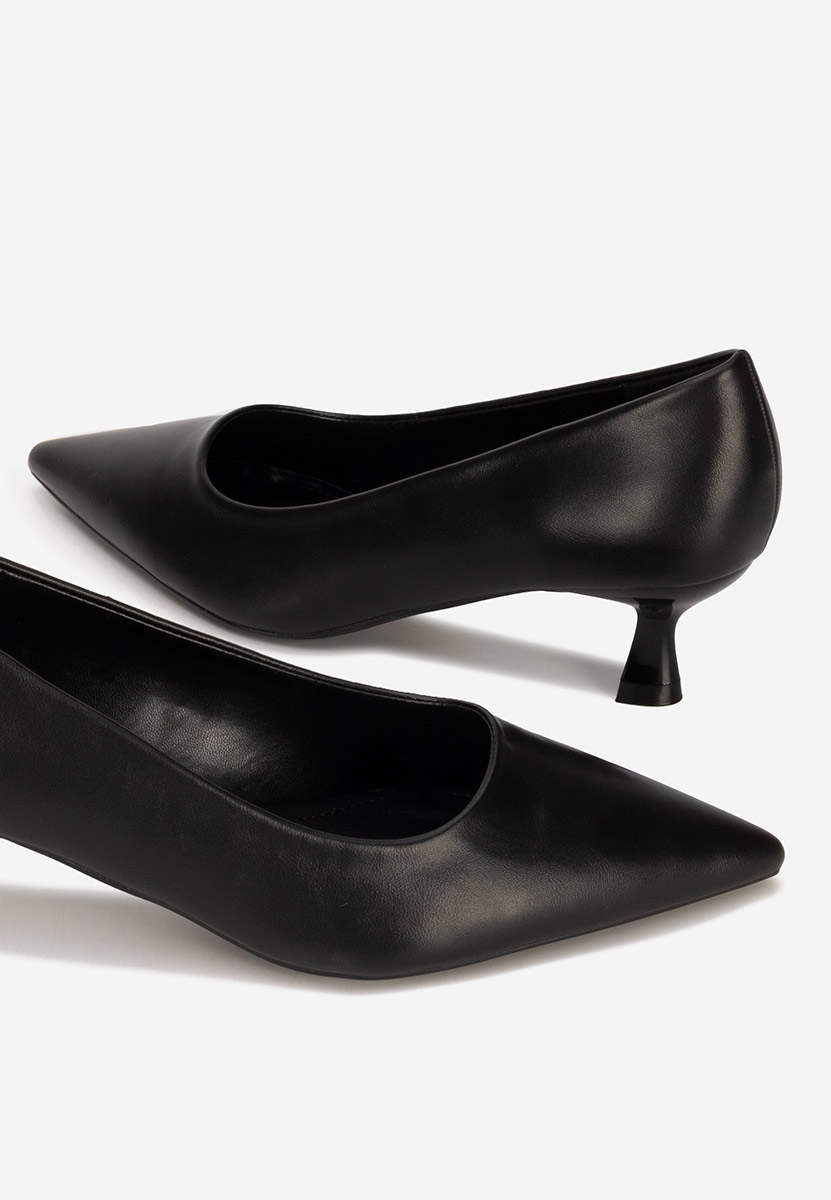 Limetkové lodičky na nízkém podpatku Gra negri