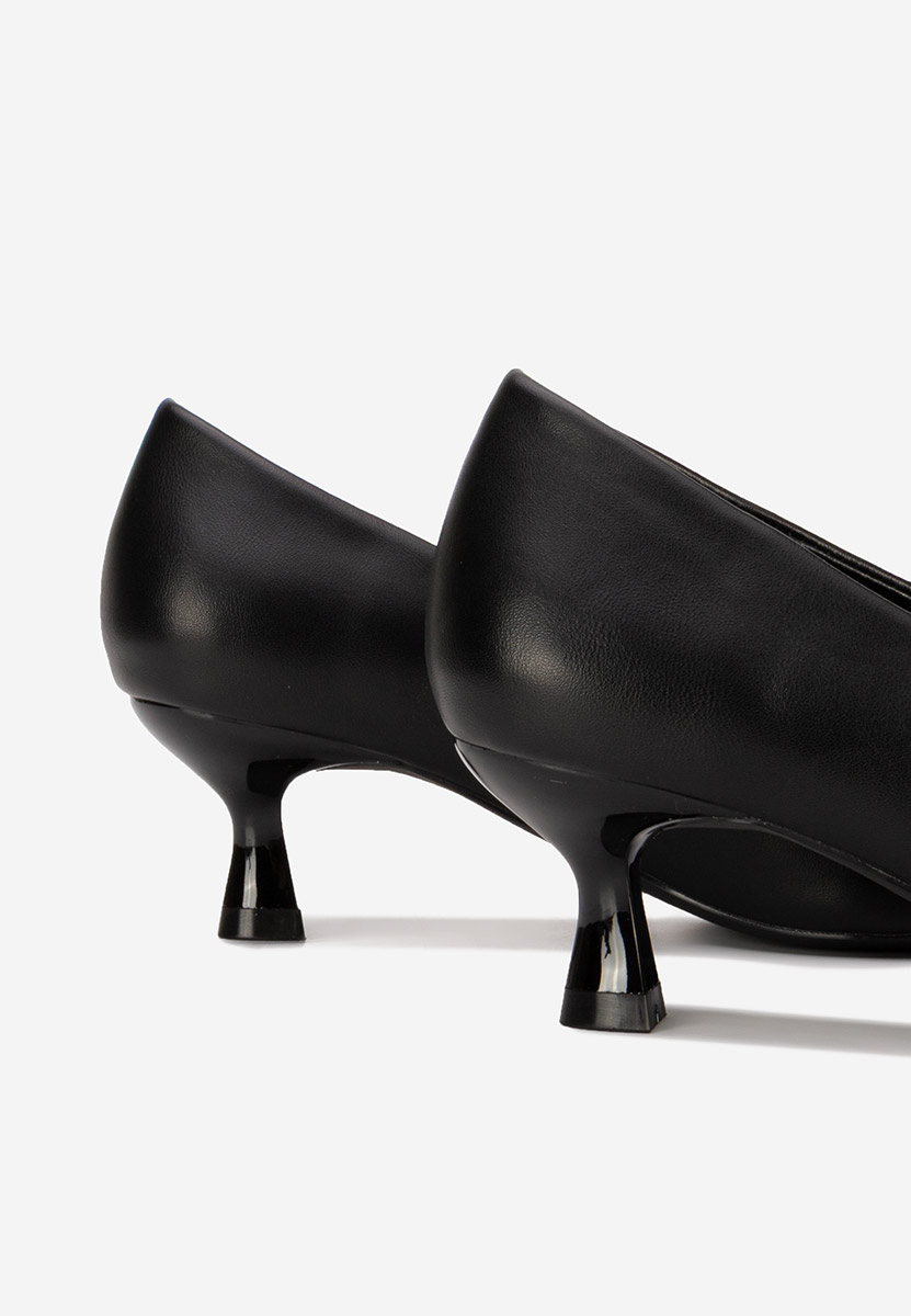 Limetkové lodičky na nízkém podpatku Gra negri