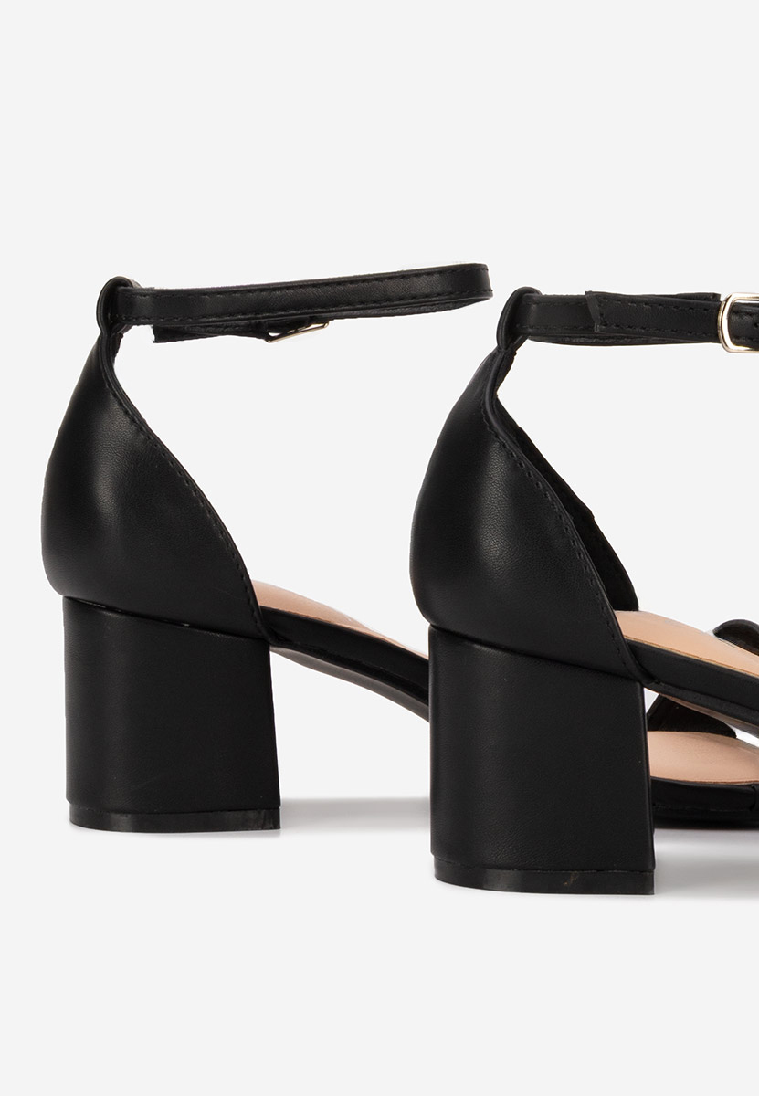 Černé sandály na podpatku Karyssa V2