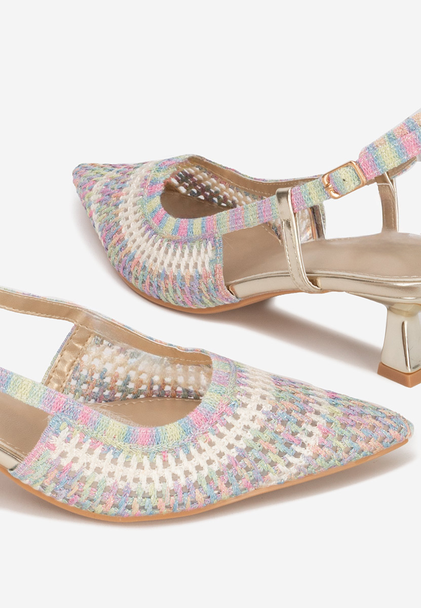 Viacfarebné lodičky na nízkém podpatku Dominga