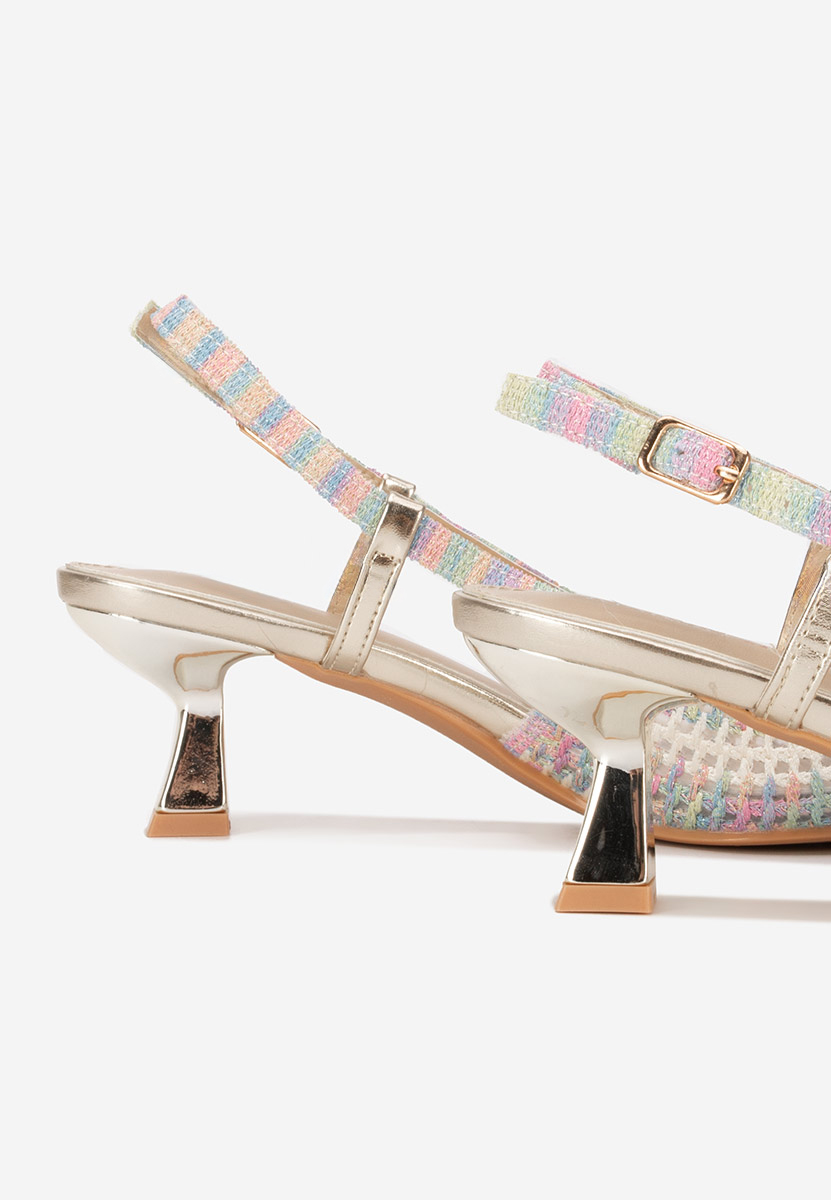 Viacfarebné lodičky na nízkém podpatku Dominga