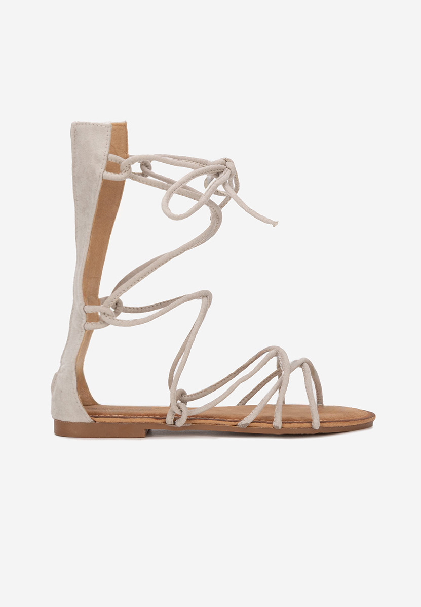 šedé dámské gladiátorky sandály Judia