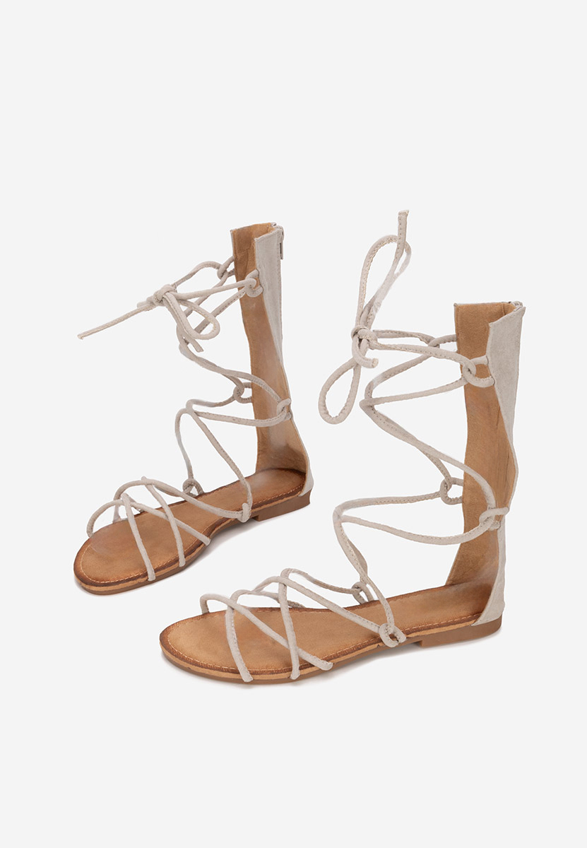 šedé dámské gladiátorky sandály Judia