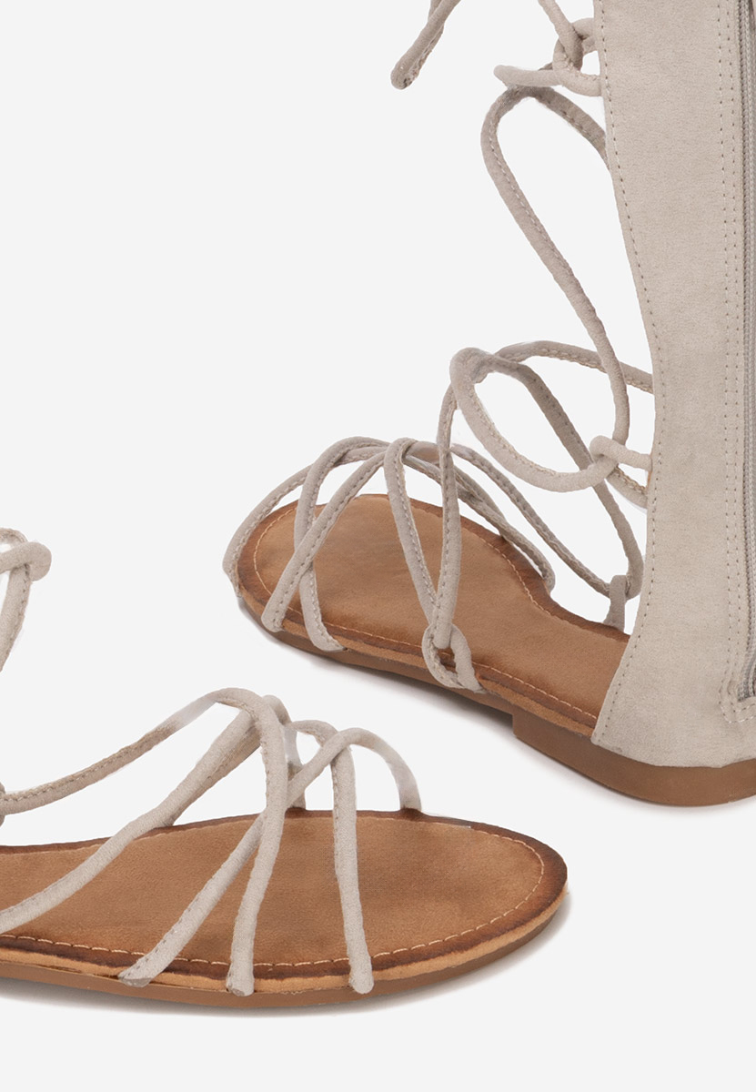 šedé dámské gladiátorky sandály Judia