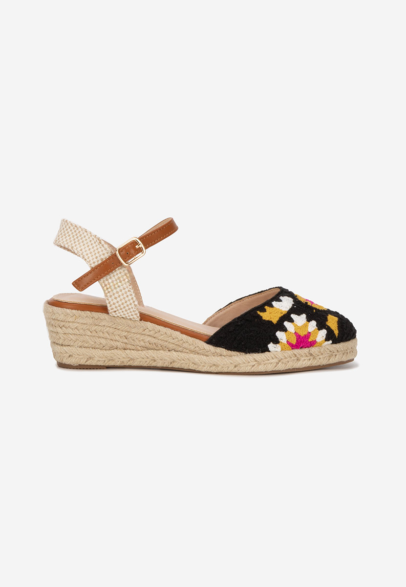 Černé sandály espadrilky Elioth