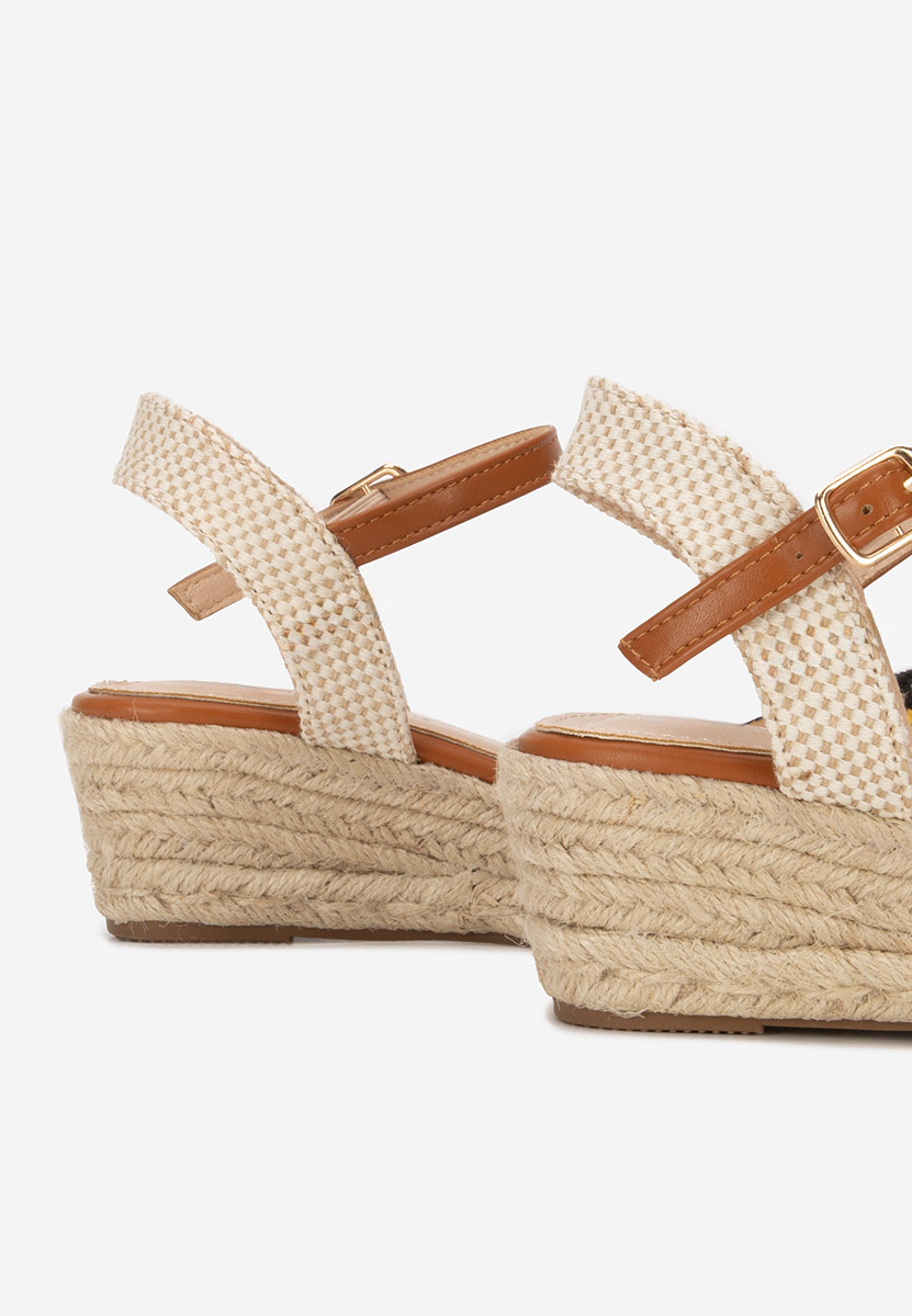 Černé sandály espadrilky Elioth