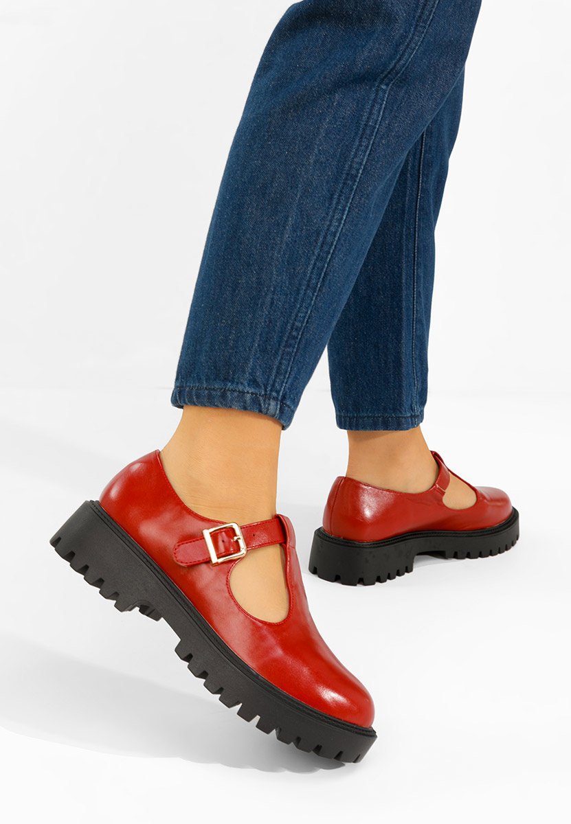 Bordové dámské polobotky Kenia