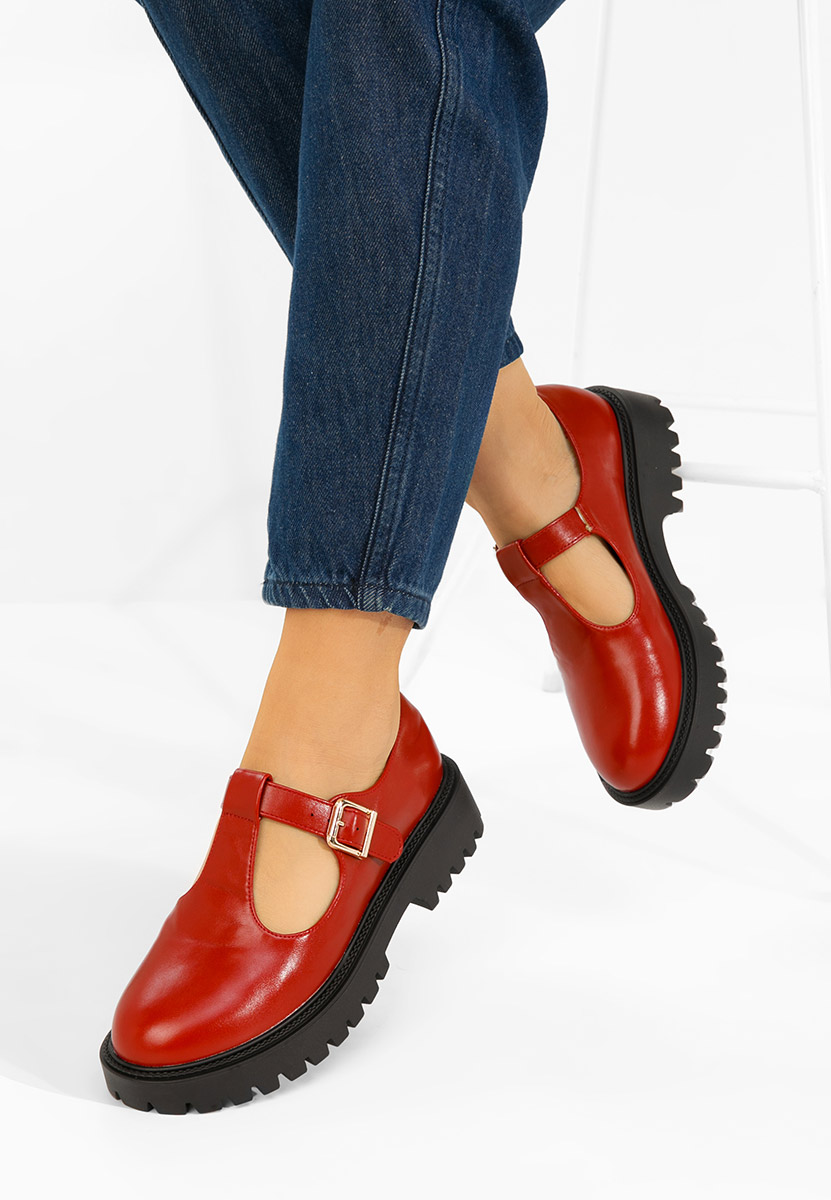 Bordové dámské polobotky Kenia