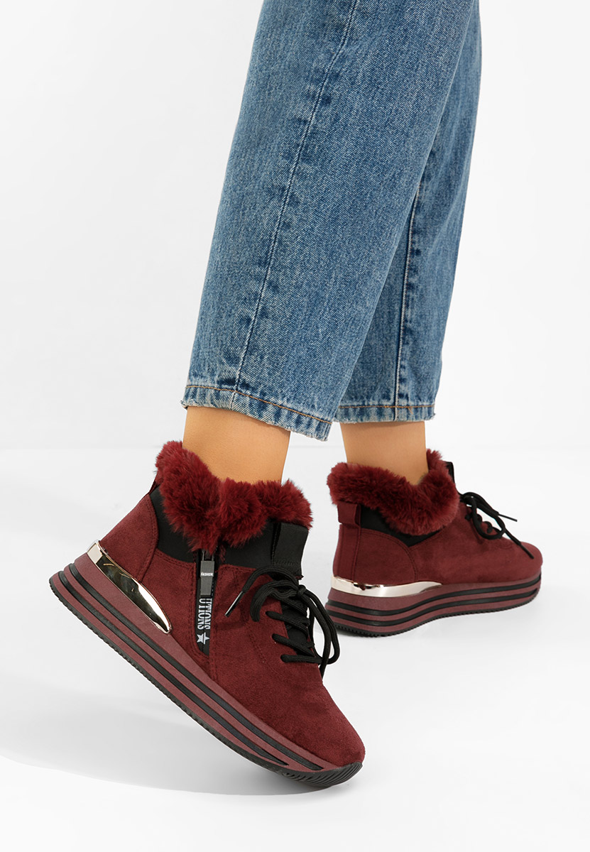 Bordové zimní tenisky dámské Axira