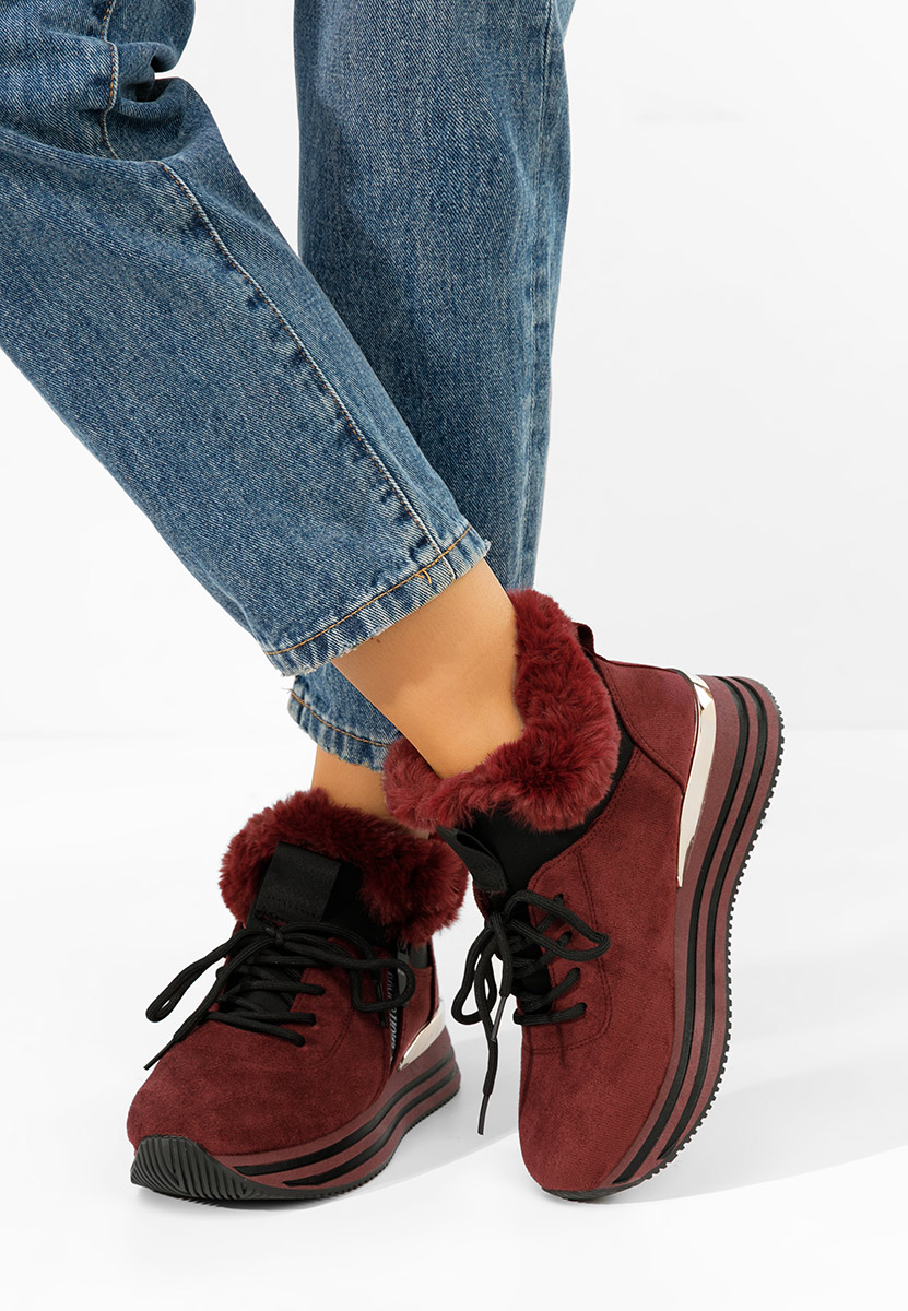 Bordové zimní tenisky dámské Axira