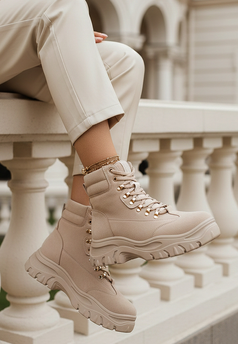 Béžové kotníkové tenisky Onisa