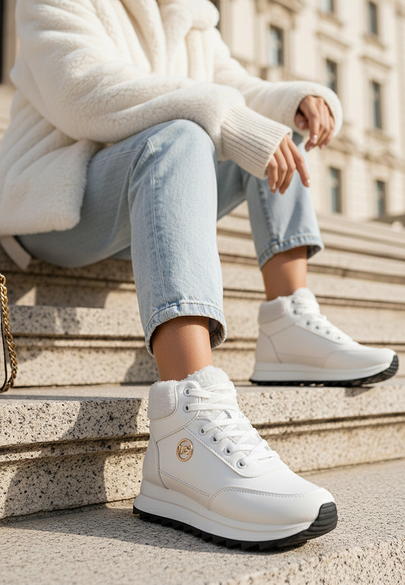 Bílé zimní tenisky dámské Avilma