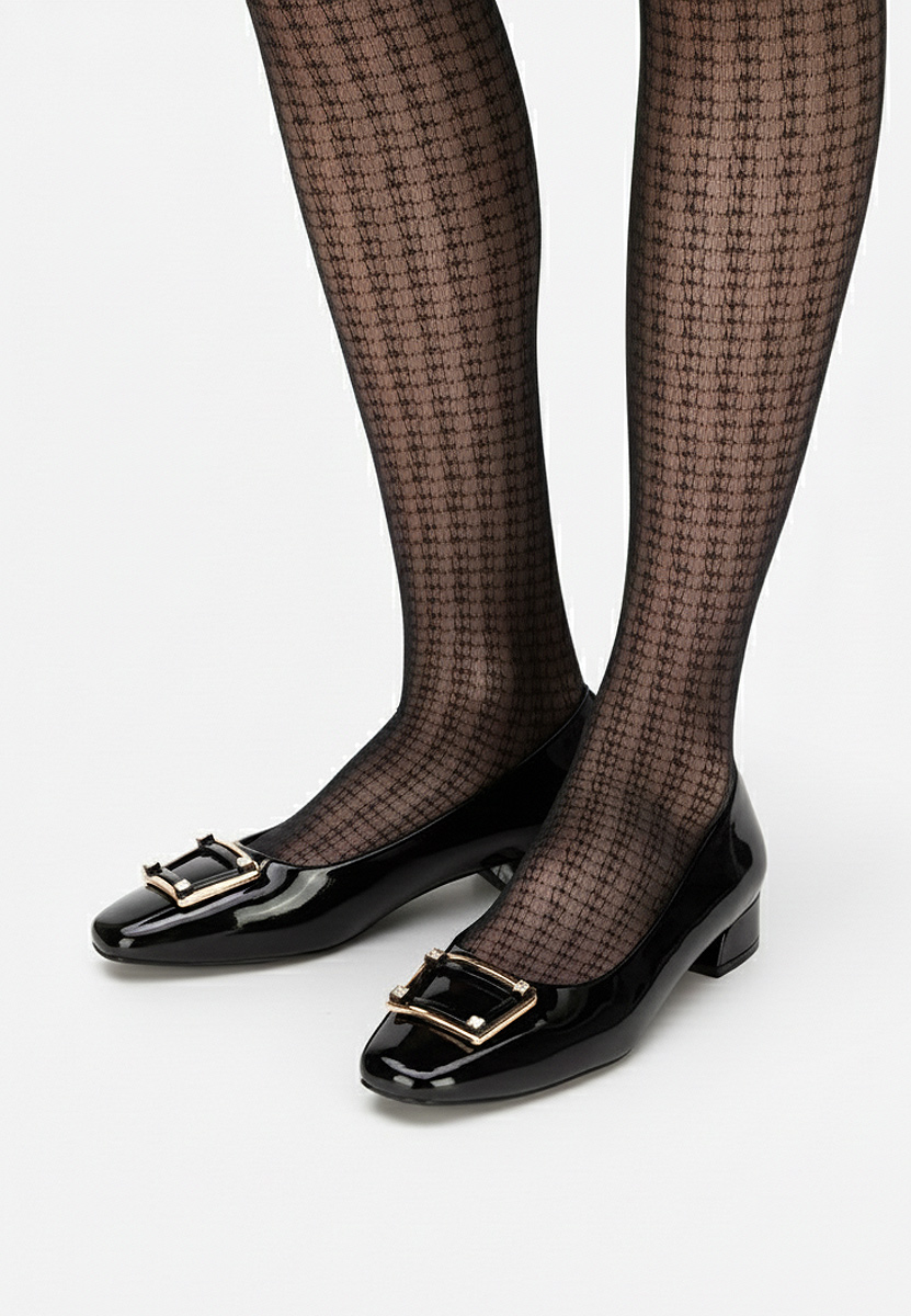 Černé lodičky na nízkém podpatku Huana