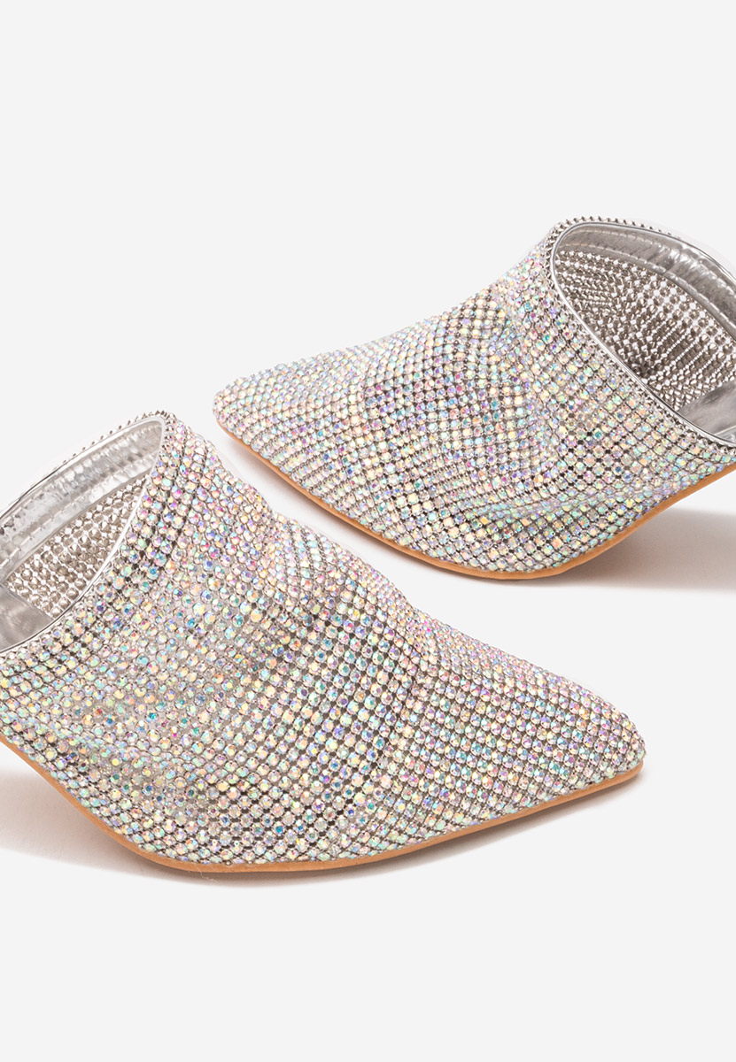 Stribrné detské pantofle Vanelsa