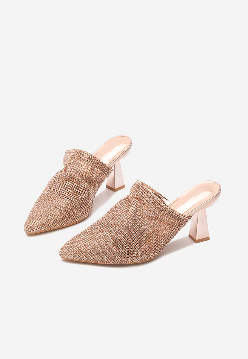 Champagne detské pantofle Vanelsa