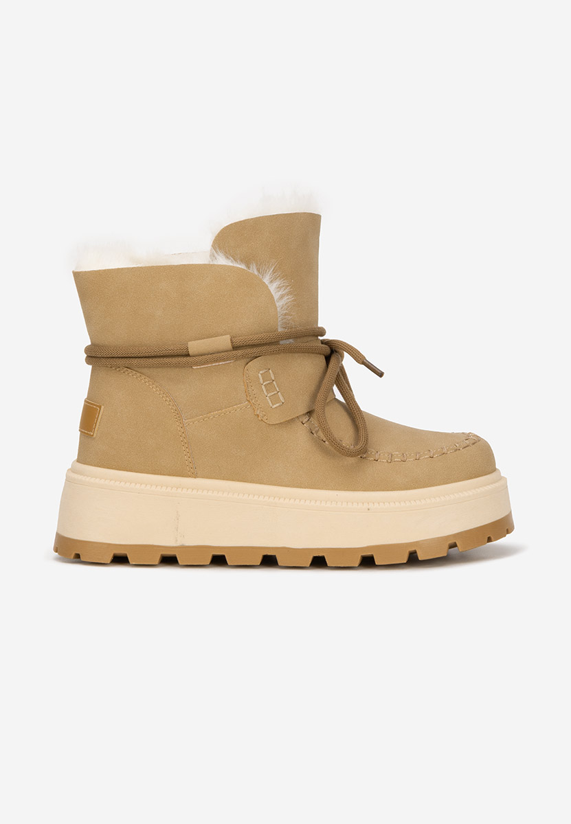 Khaki členkové čižmy na platforme Dionea