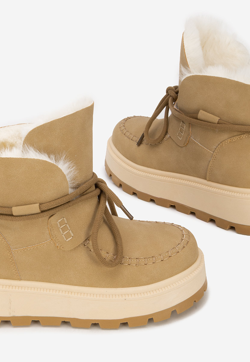 Khaki členkové čižmy na platforme Dionea