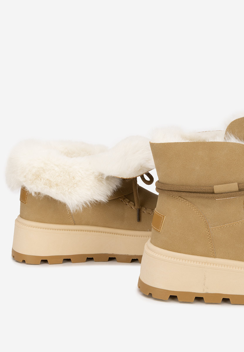 Khaki členkové čižmy na platforme Dionea