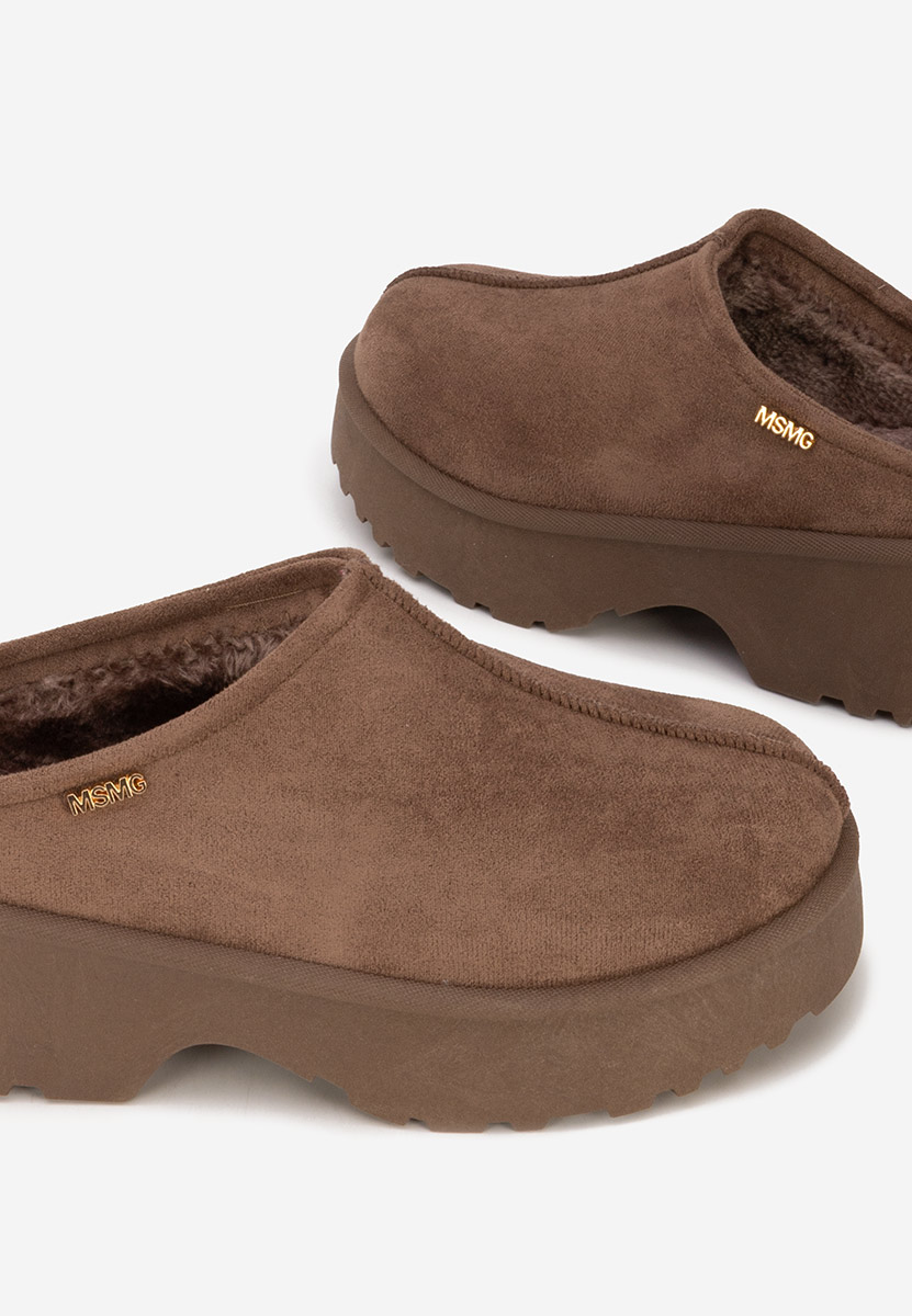 Hnedé dámské dřeváky Veyra