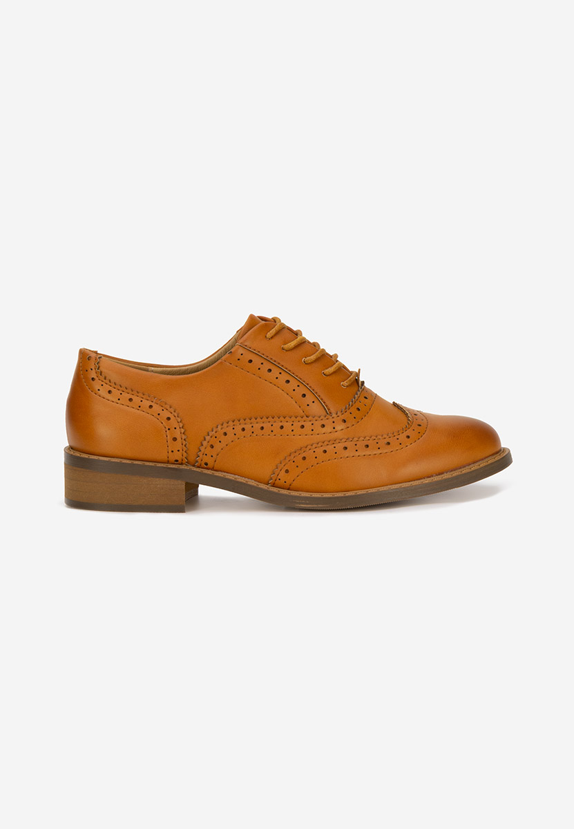 Camelové dámské brogue obuv Cilora