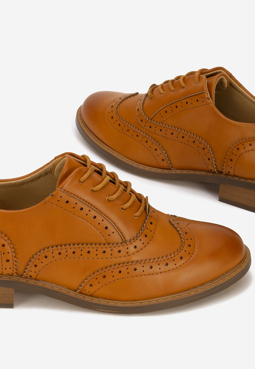 Camelové dámské brogue obuv Cilora