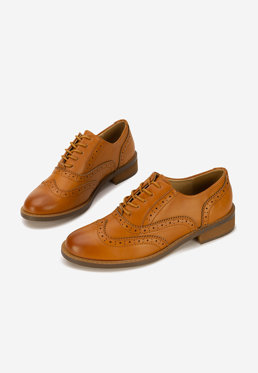 Camelové dámské brogue obuv Cilora