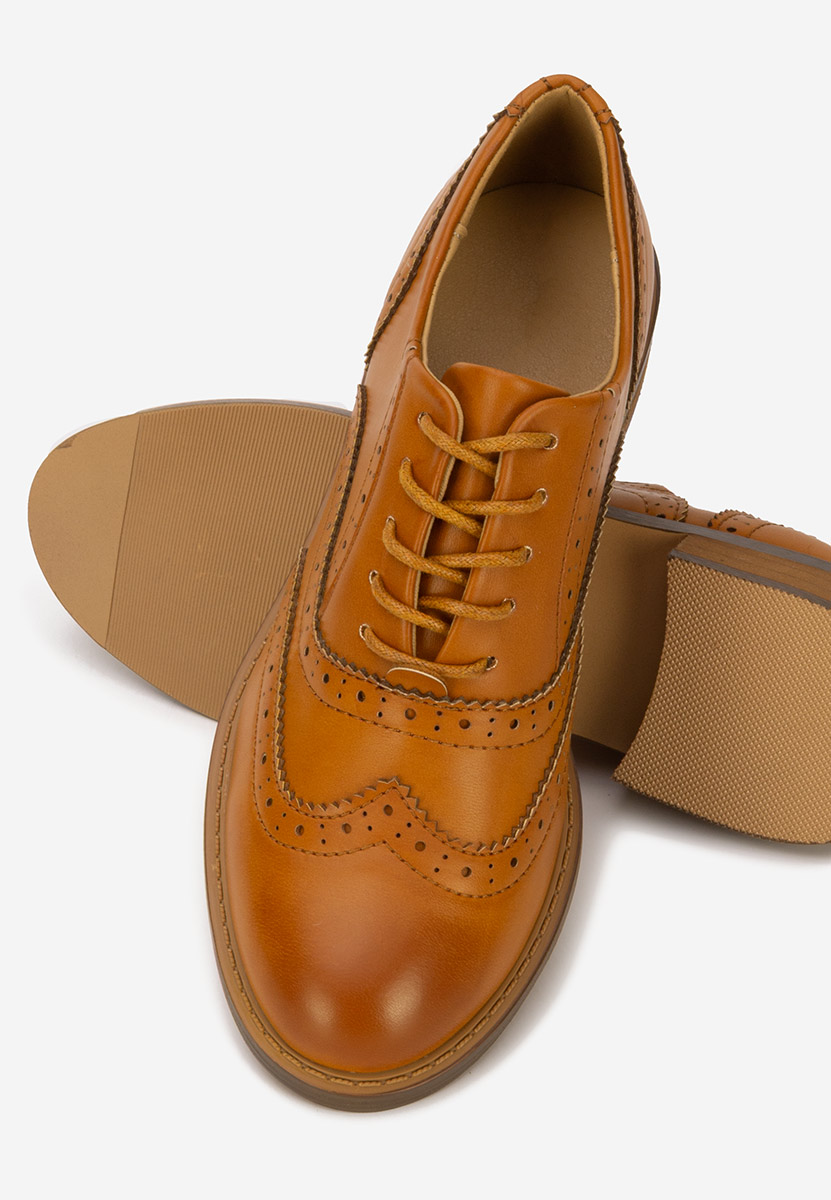 Camelové dámské brogue obuv Cilora