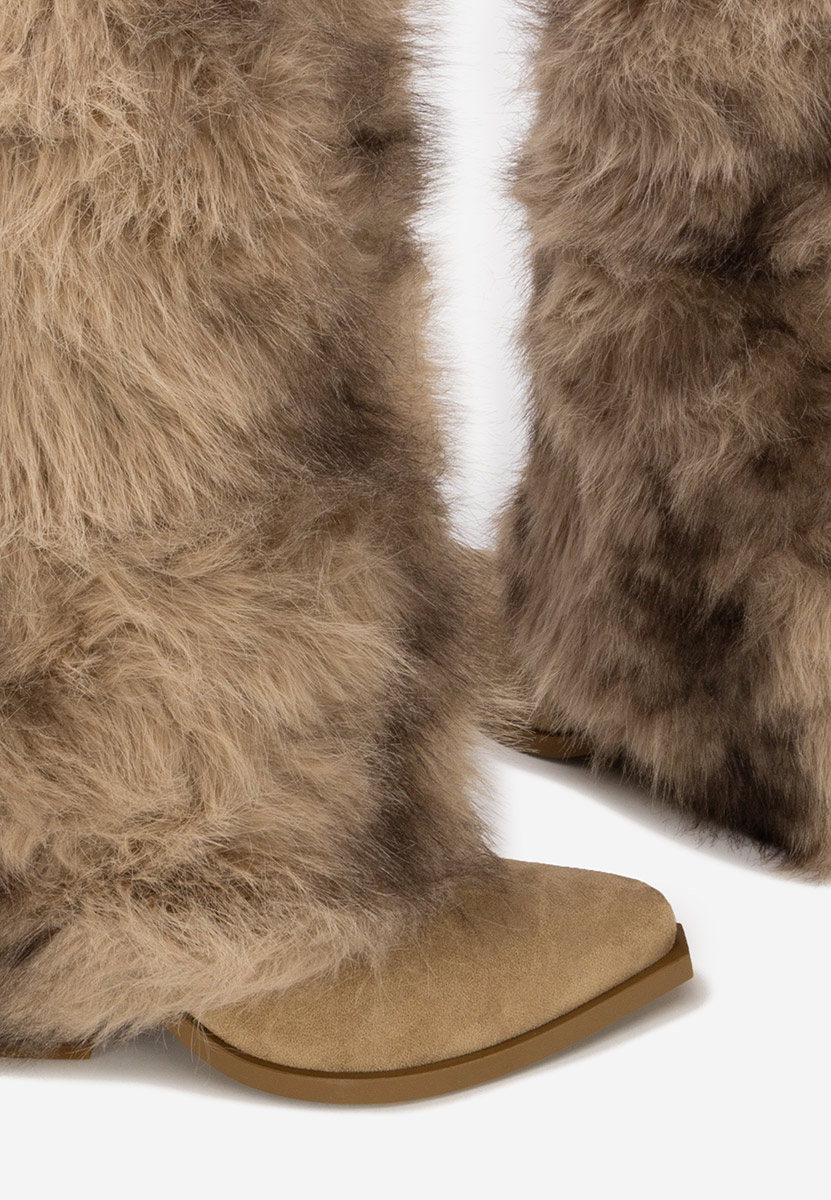 Olive dámské zimní boty Ine kaki