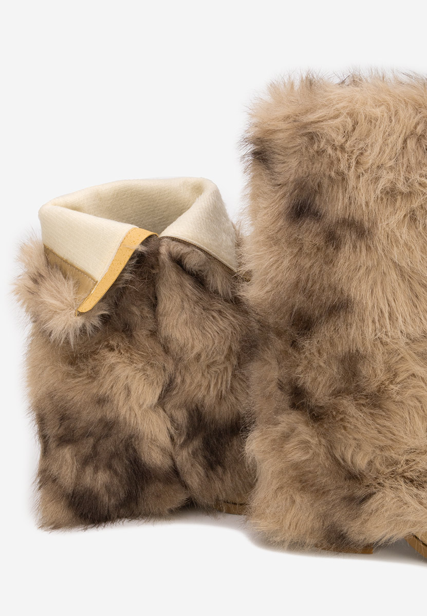 Olive dámské zimní boty Ine kaki