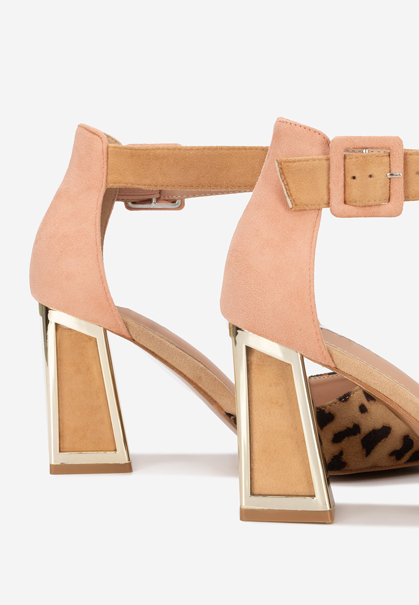 Leopardí lodičky na hrubém podpatku Rebecka