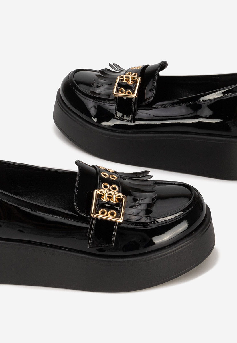 Černé mokasíny na platformě Magie V2