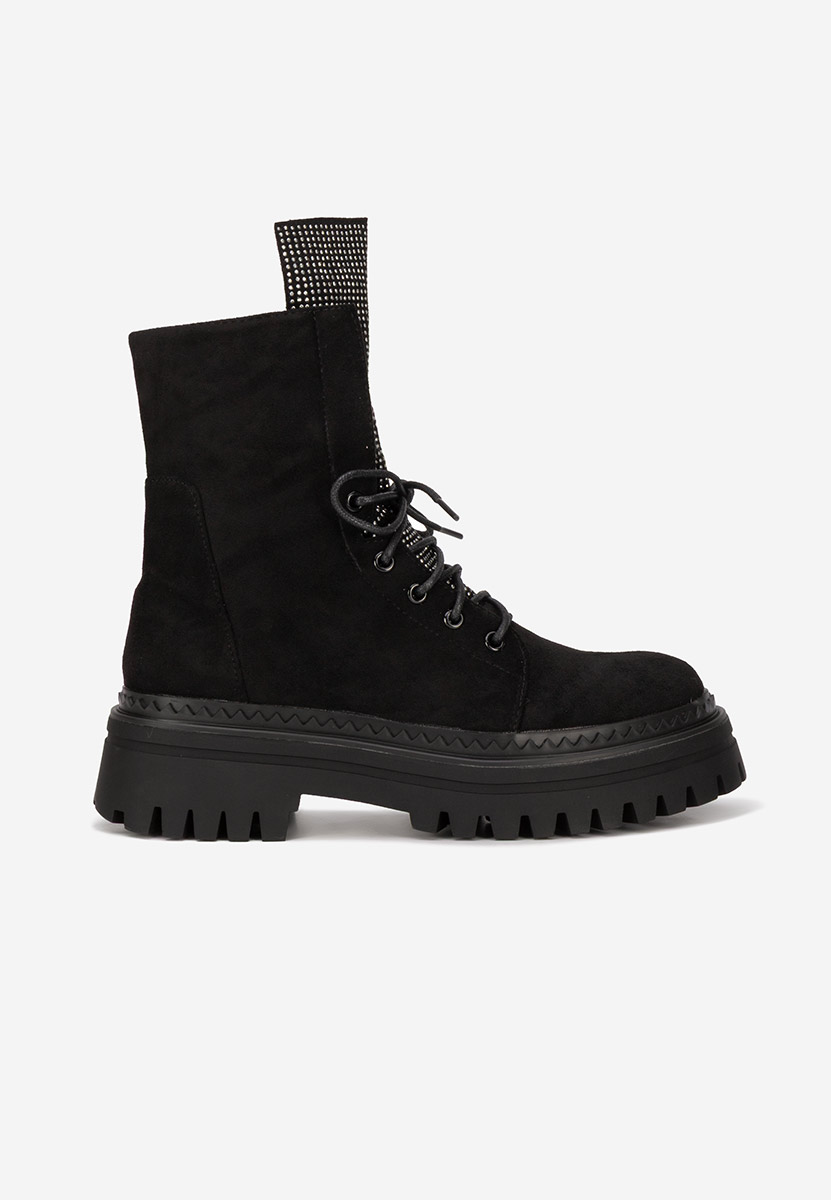 Černé šněrovací kotníkové boty Siennara V2