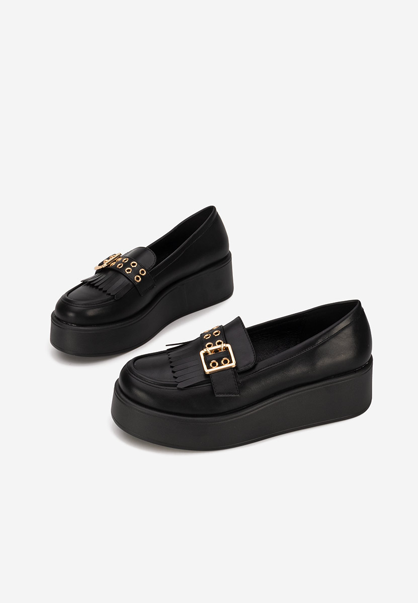 Černé mokasíny na platformě Magie
