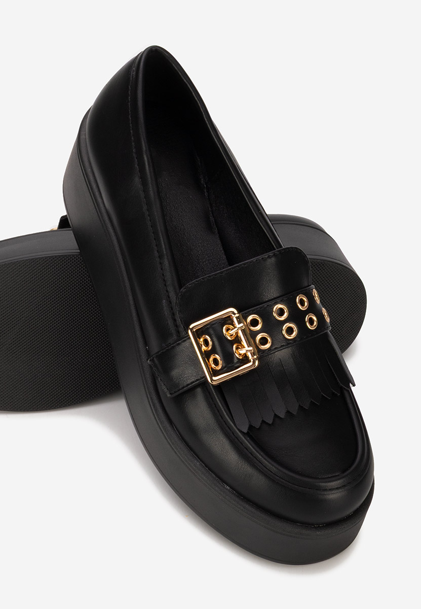 Černé mokasíny na platformě Magie