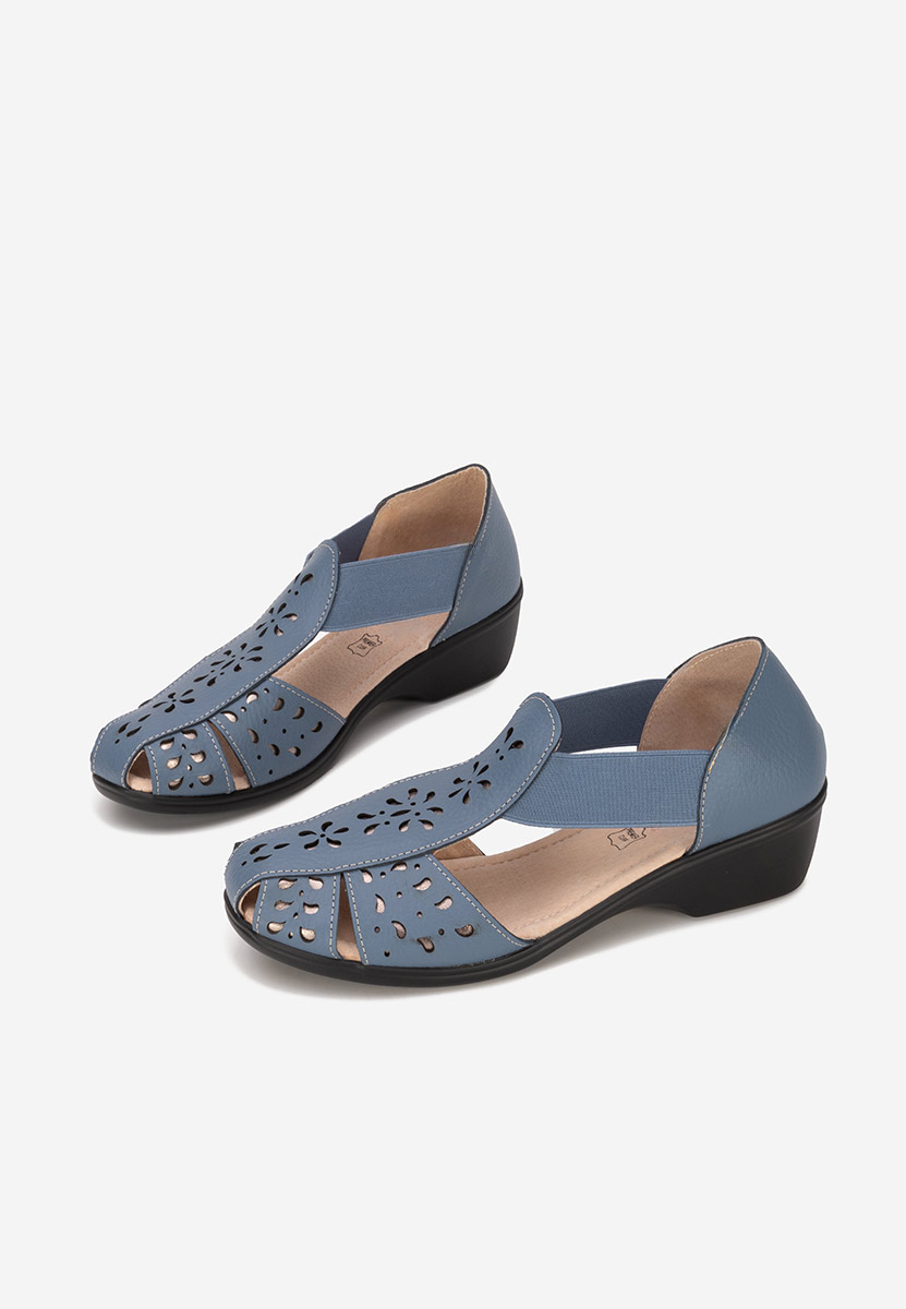 Modré kožené sandály Melona