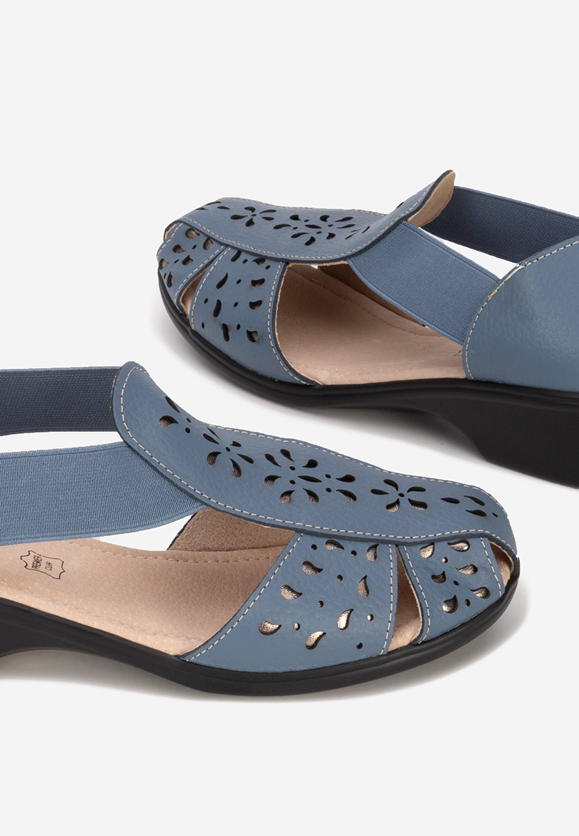 Modré kožené sandály Melona