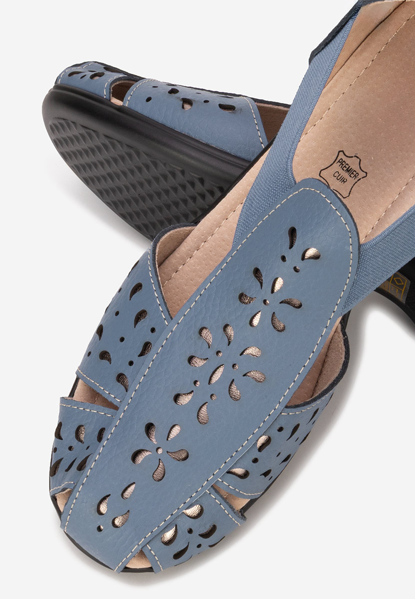 Modré kožené sandály Melona