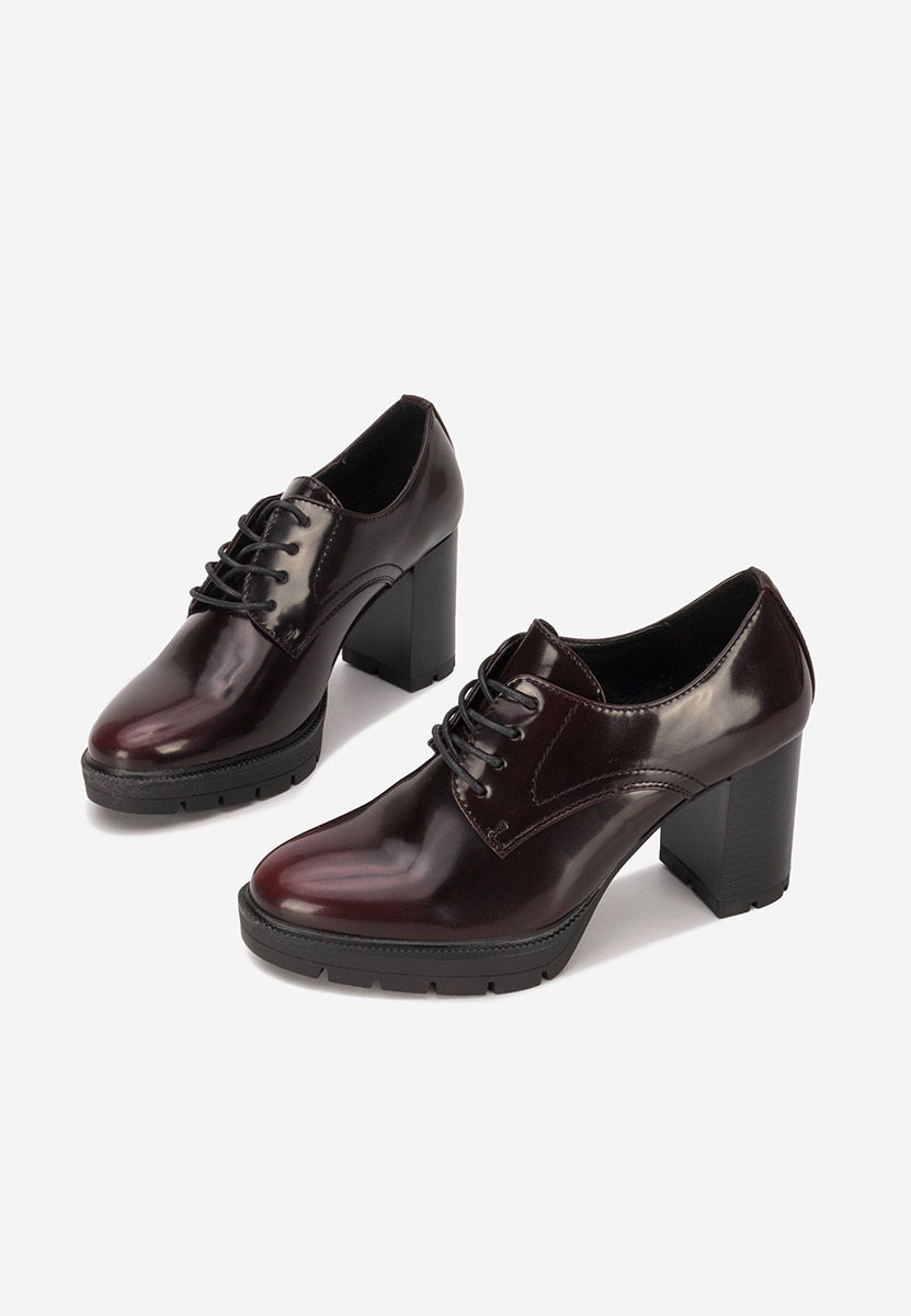 Bordové dámské polobotky Pluvina