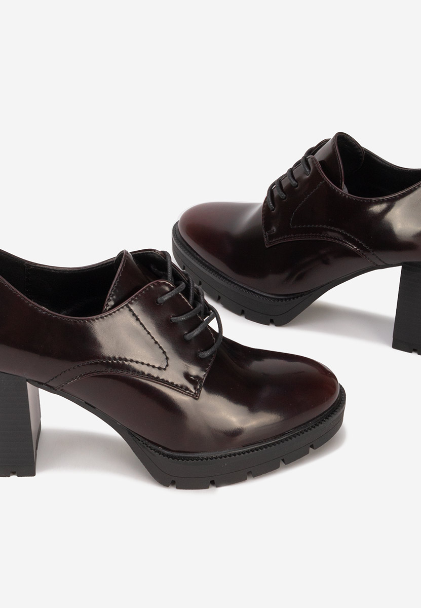 Bordové dámské polobotky Pluvina