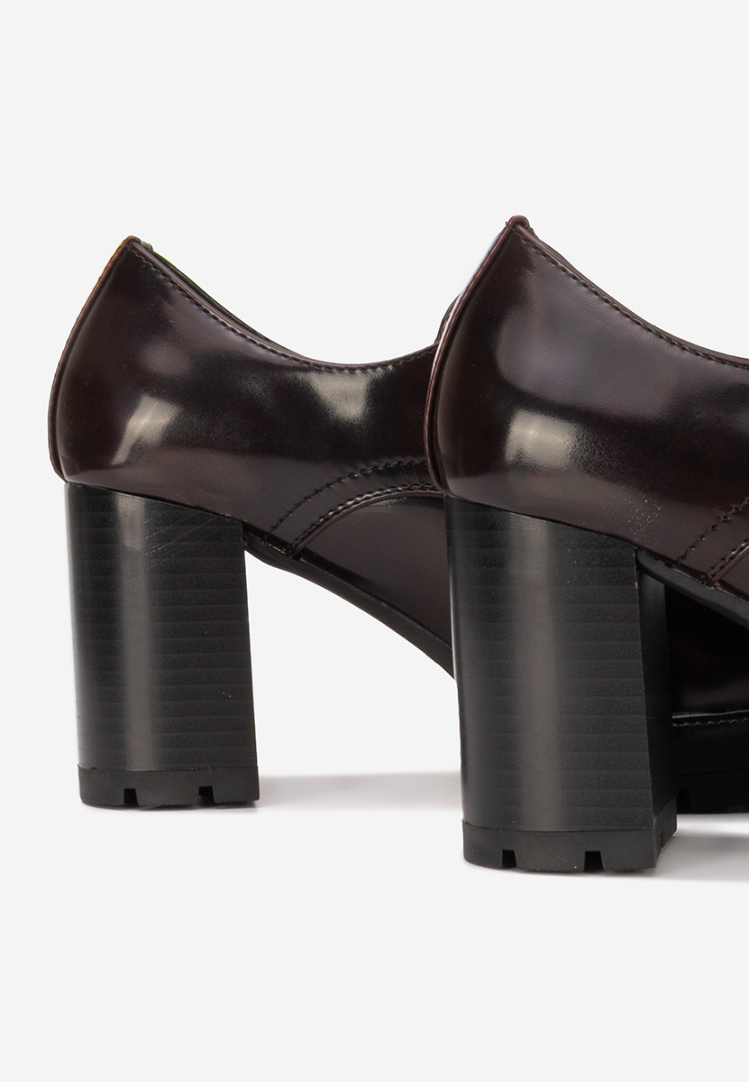 Bordové dámské polobotky Pluvina