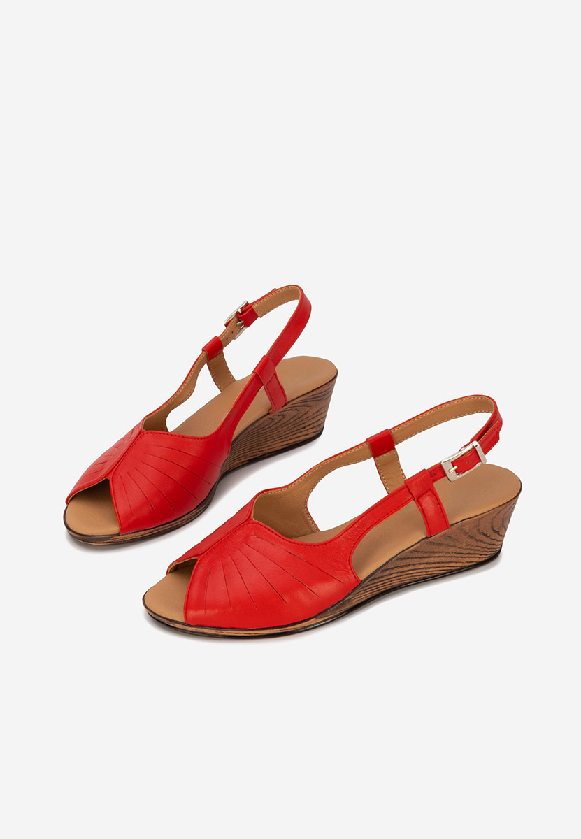 Červené ortopedické sandály dámské Lovara